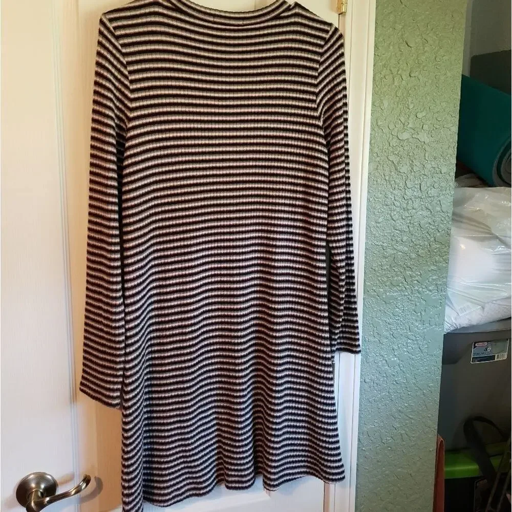 New, american Eagle ribbed, striped,‎ mini, sweater dress size L